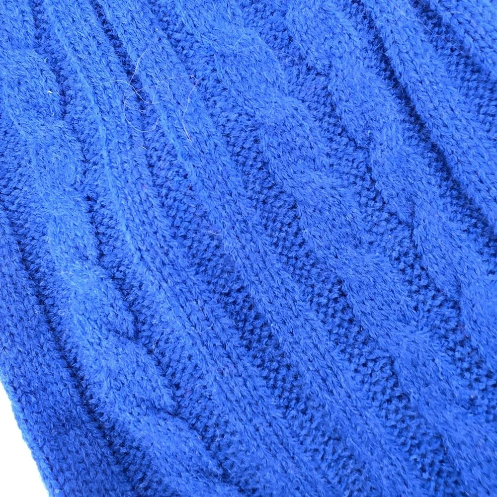 Blue Cable Knit Dog Sweater Pet‎ Winter Warm Clothing Size L